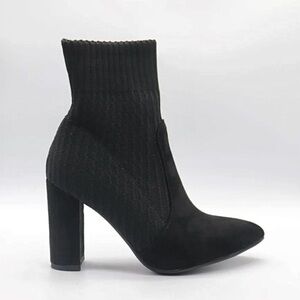 Gianvito Rossi Suede Leather Knit Booties Heel Ankle Boots IT Euro 39 Size 9